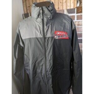 MLB In Omaha 2019 Windbreaker Jacket Sz XL Columbia W/Hood In The Collar A+